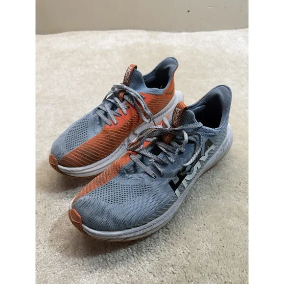Hoka Carbon X 3 Running Shoes Mens 11.5 Orange Gray Activewear Outdoor - Picture 2 of 9